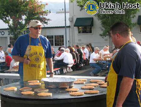 Lion Bob and Lion Jason are tending to the pancakes